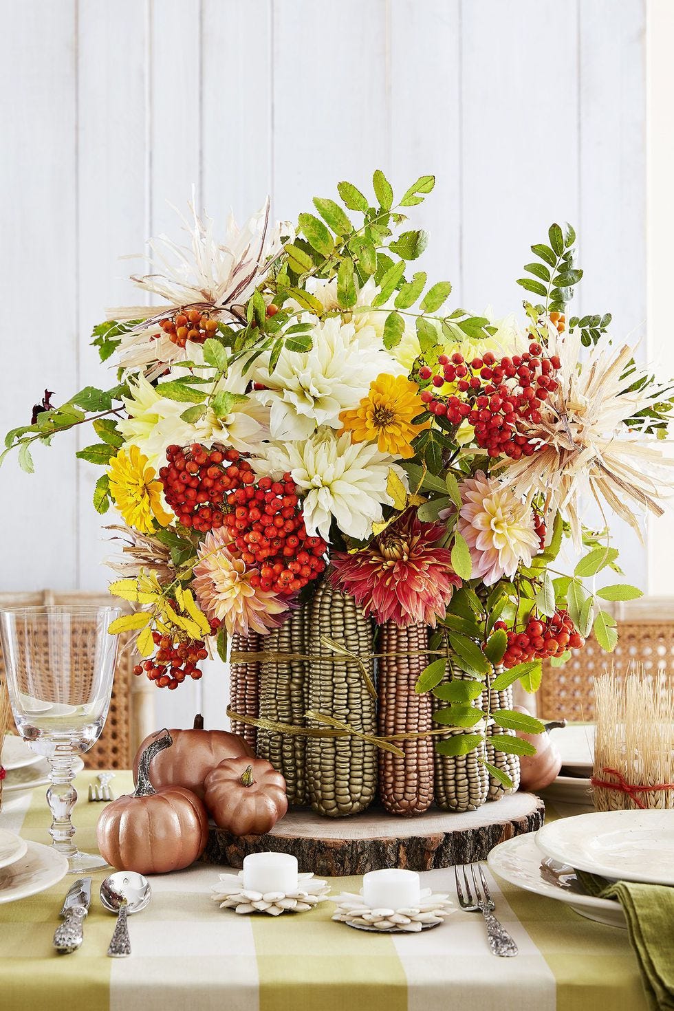 Thanksgiving centerpieces Thanksgiving corn centerpiece