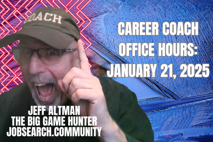 Career coach office hours: 21 January 2025