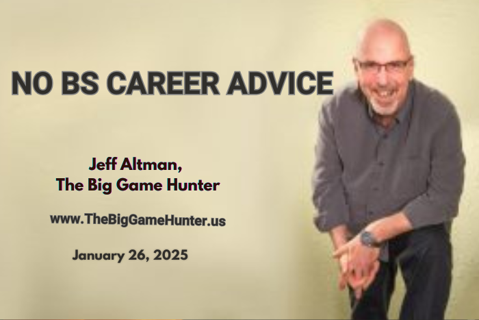 No BS Career Counseling: January 26, 2025