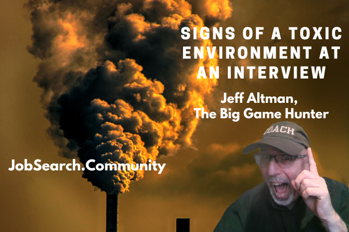 Warning signs about a toxic environment in an interview