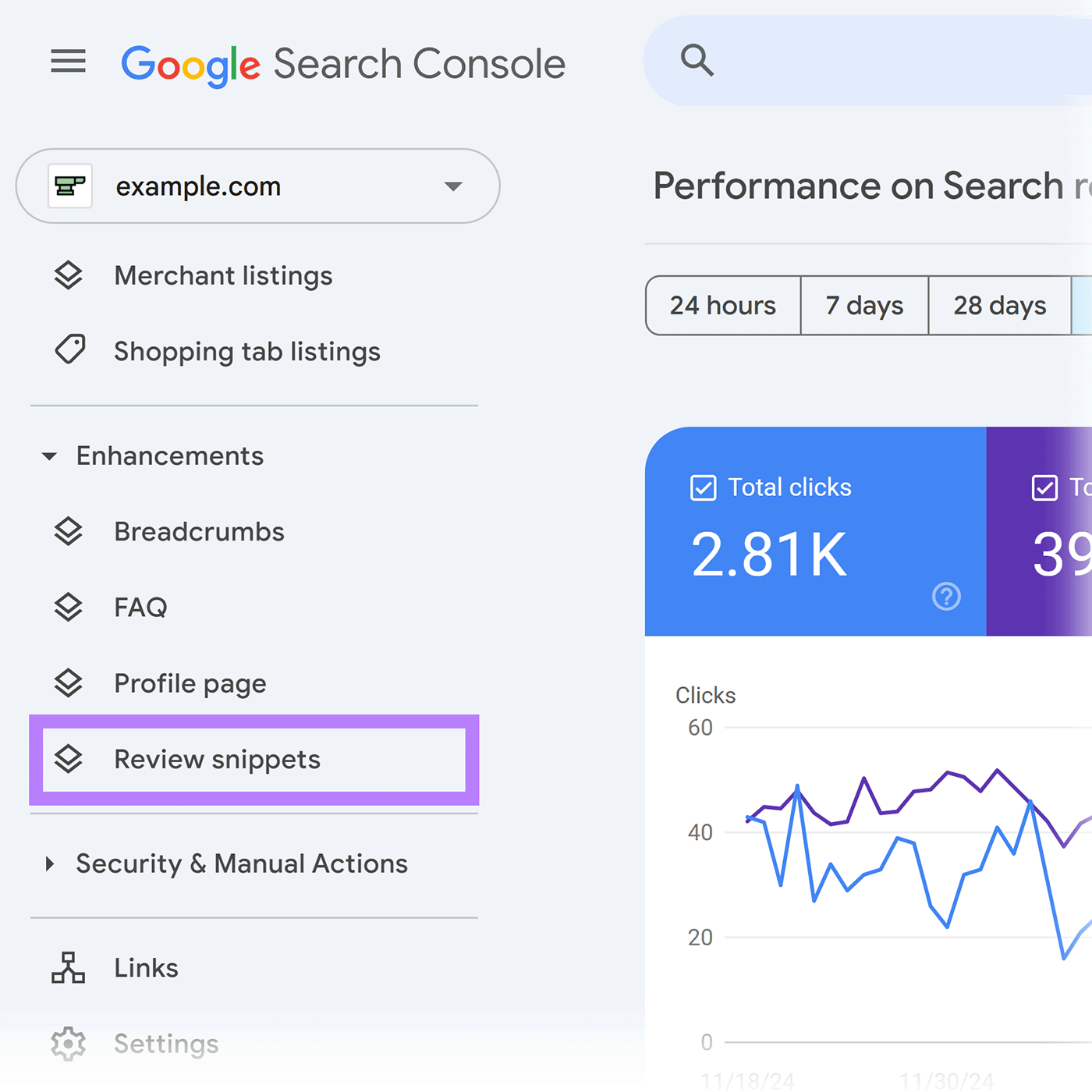 Google Search Console Dashboard with the Opportunity of Review Extraction