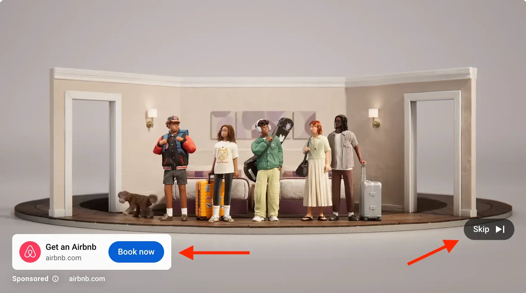 In-stream video advertisement of airbnb