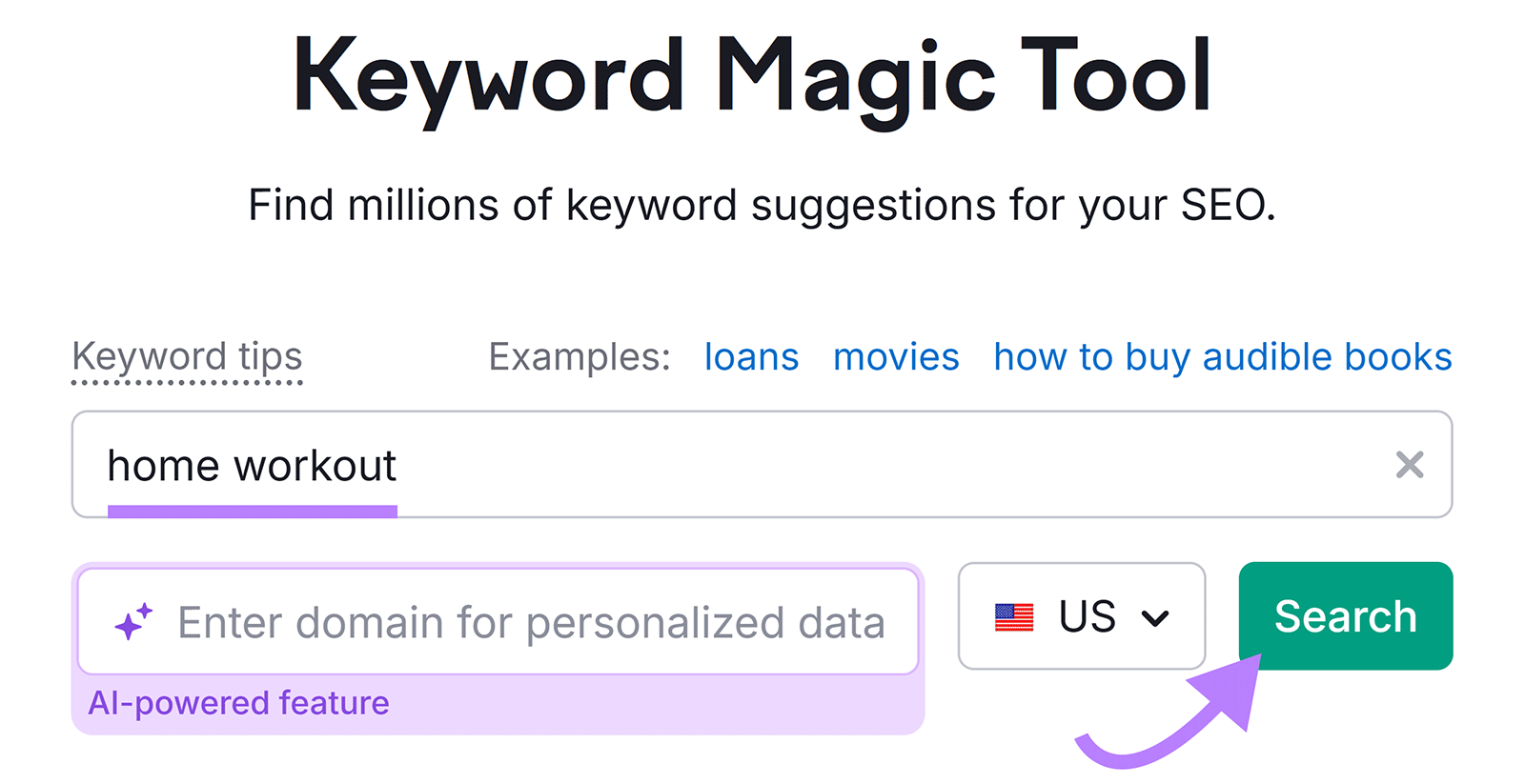 Keywords Magic Tool Start with the search expression 