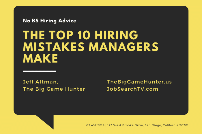 The 10 best employment errors that managers make