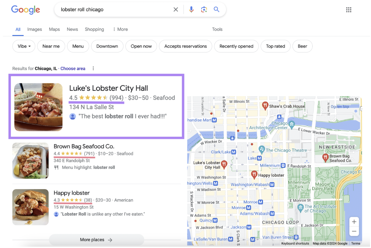 False Name of Google Review