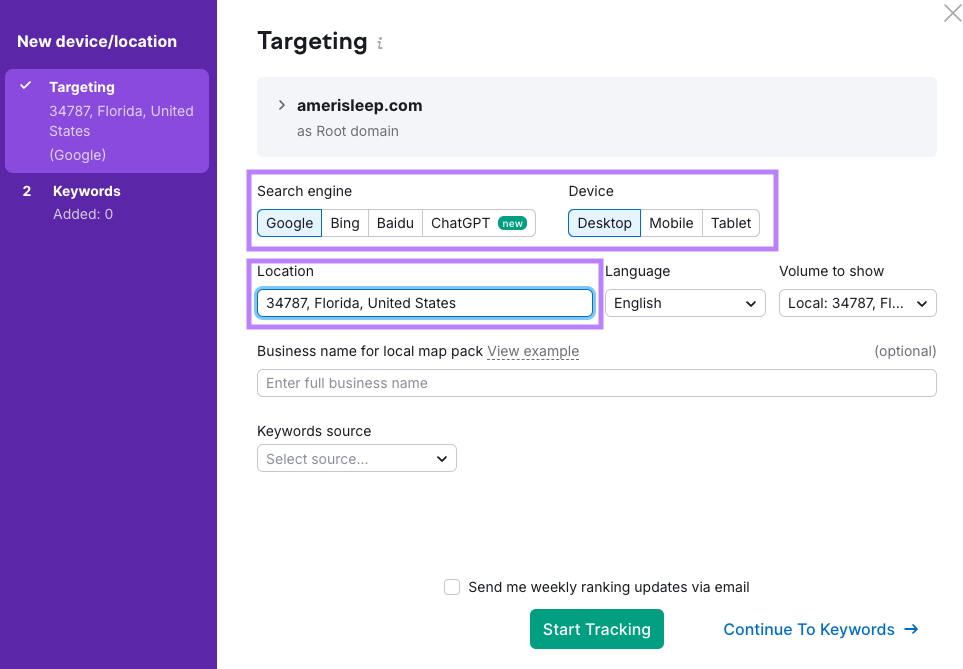 Adding location to location of tracking
