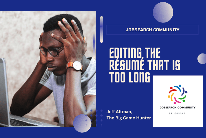 Editing CV that is too long